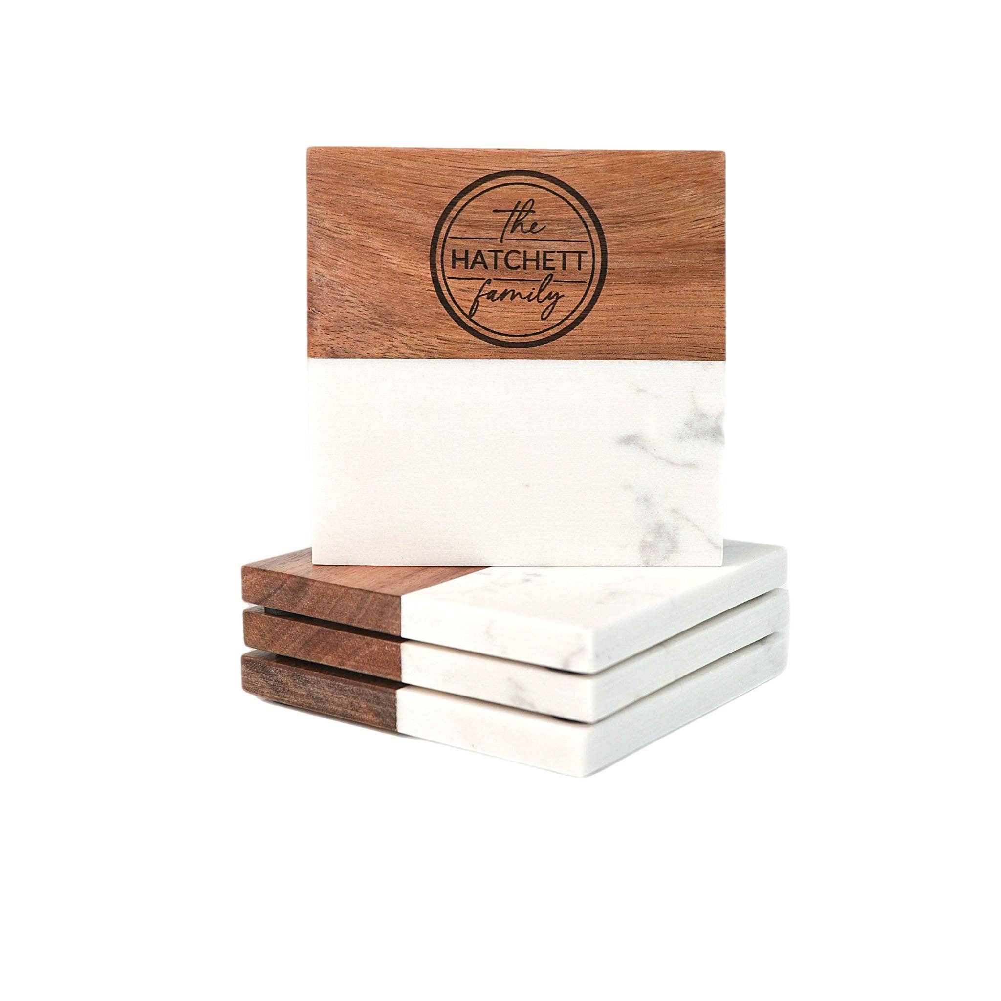 MakerFlo - Wholesale Coasters - Marble and Wood Coaster Set9
