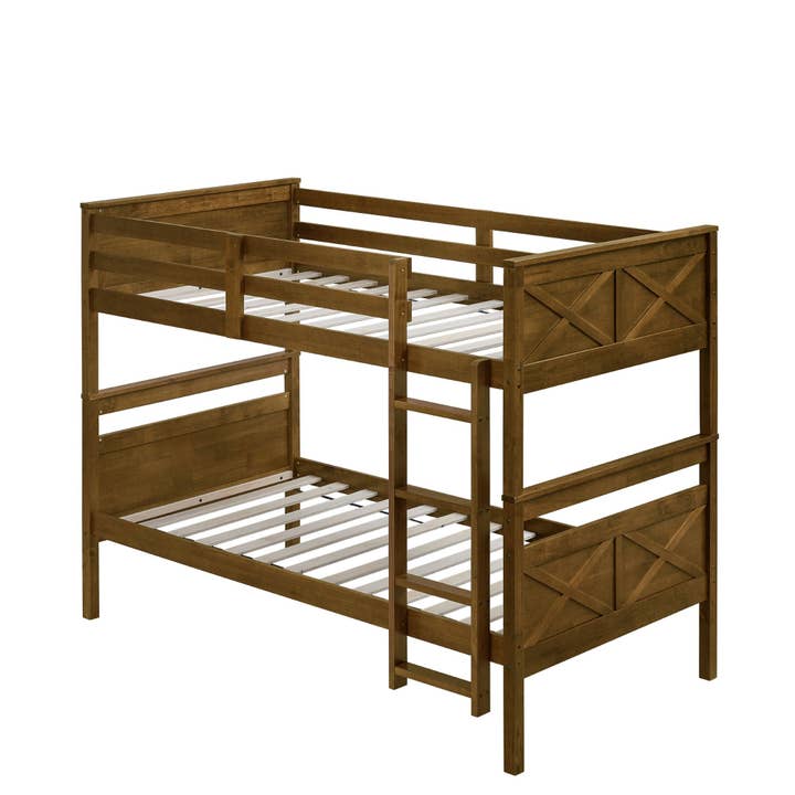 Home Design - Wholesale Bed - Home Design Exeter Twin Over Twin Solid Wood Standard Bunk Bed Frame21