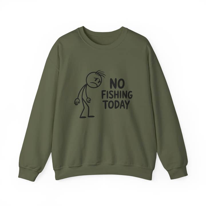 L&L T-Shirt Company - Wholesale Graphic Sweatshirt - Unisex - No Fishing Today Crewneck Sweatshirt – Funny Anti-Fishing 9