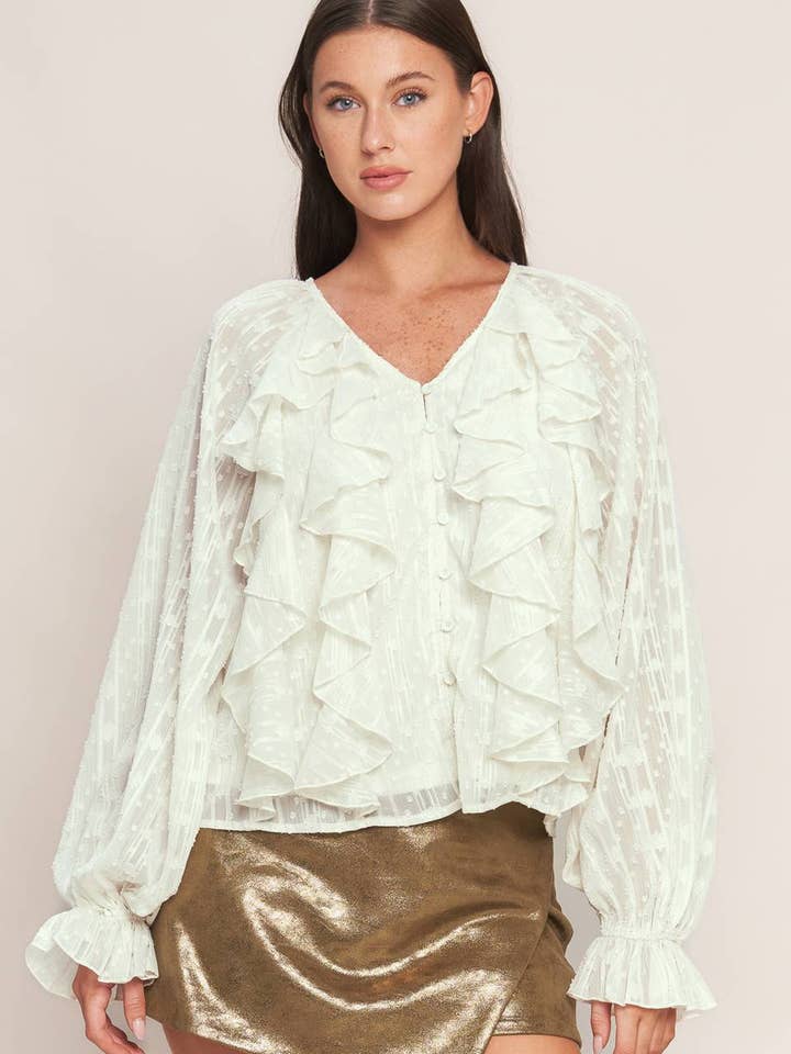 A textured woven top - IT13880 for wholesale by FLYING TOMATO