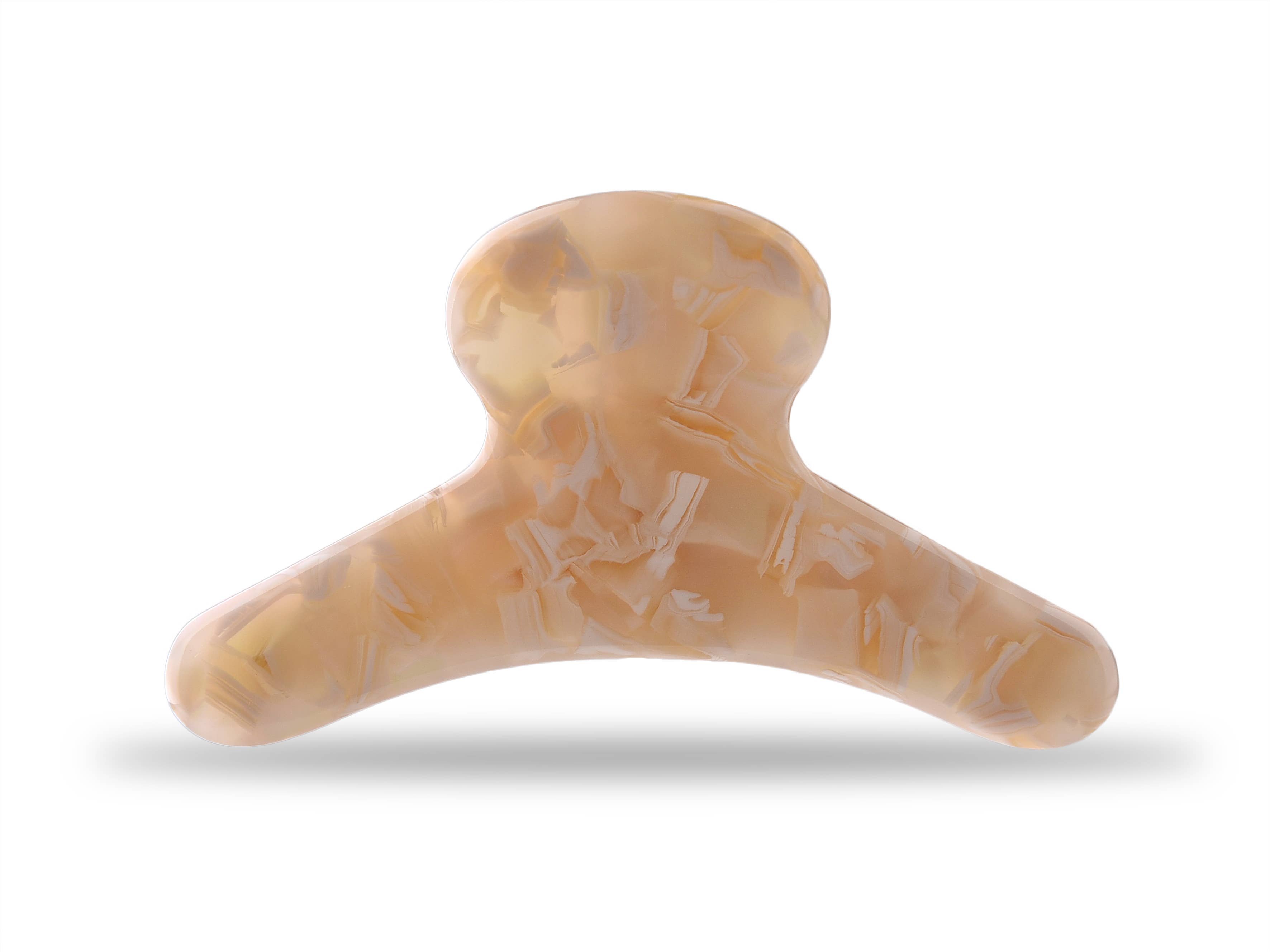 Fenna&Fei – wholesale Hårklämma - Dam – Fransk klämma i änglavinge | Beige iriserande lila acetatklämma1