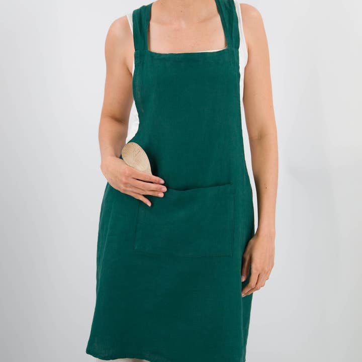 Sunday Morning - Wholesale Apron - Nishi Cross-Back Japanese Style Linen Apron8