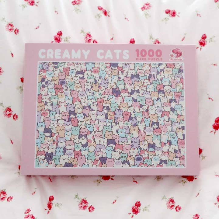 puzzle de 1000 pièces chat crémeux pour la vente par Kaiami