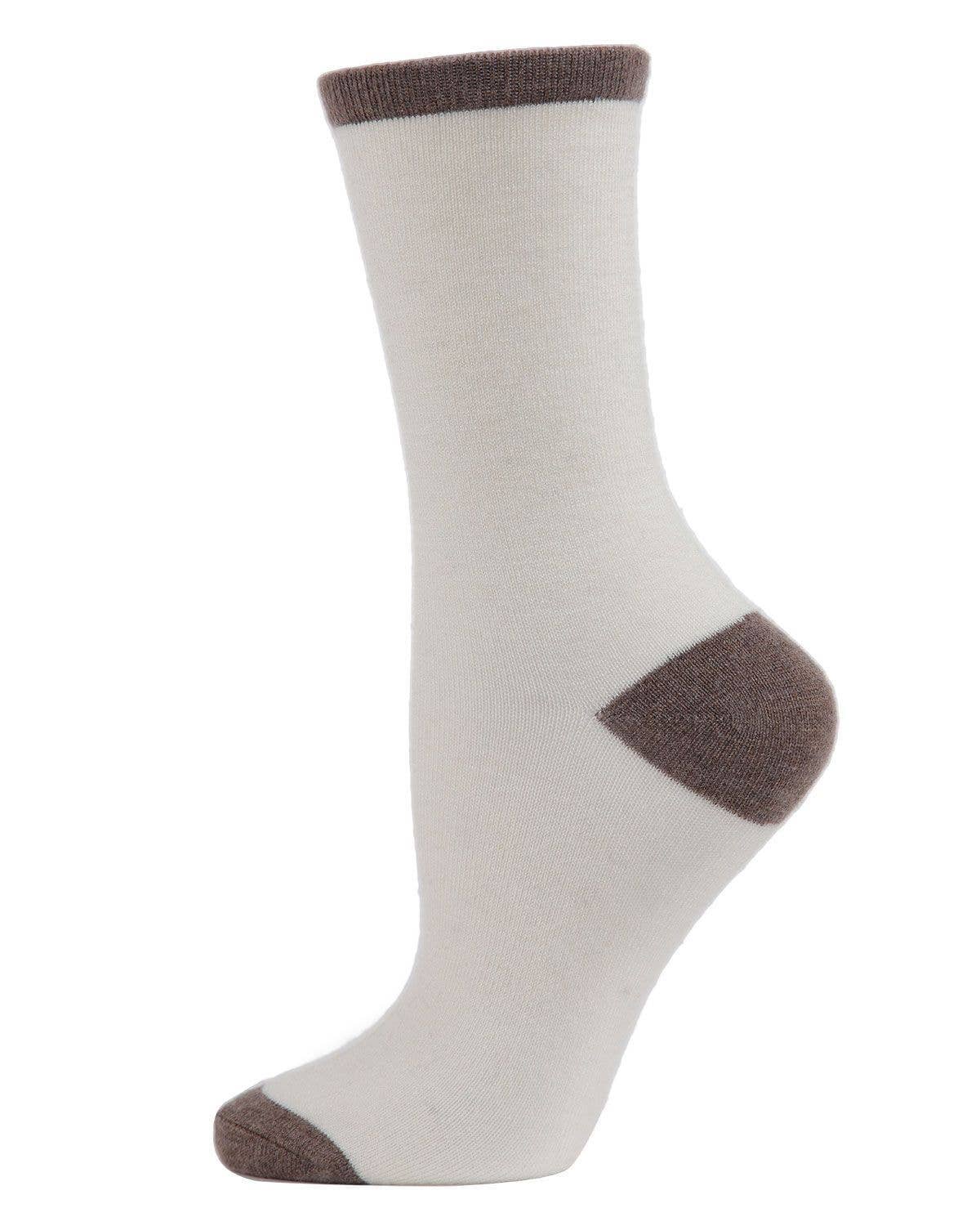 Infinity Classics International Inc. - Wholesale Socks - Women's - MeMoi Tipped Flatknit Cashmere Crew Socks3