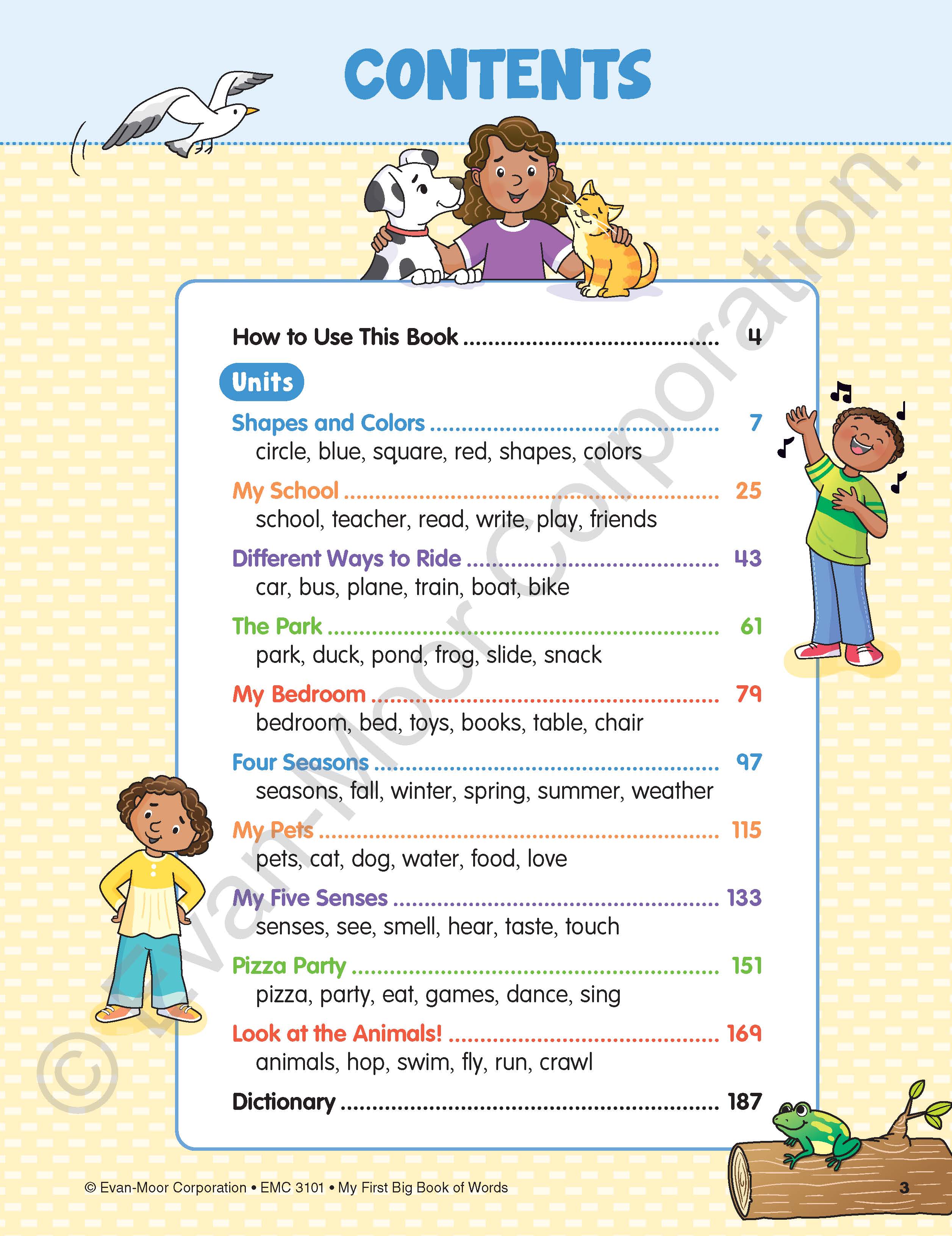Evan-Moor Educational Publishers - Wholesale Baby & Toddler Book (0-2) - My First Big Book of Words, Grade PreK Workbook4