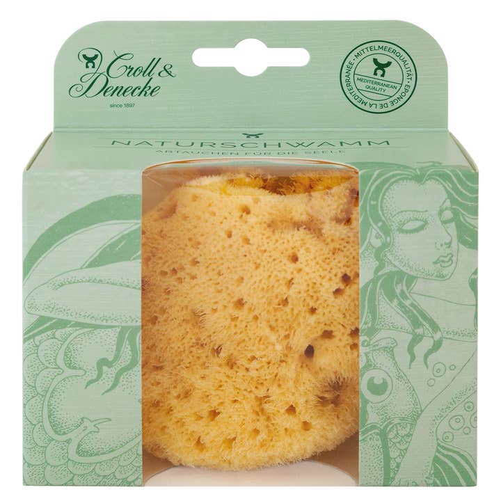 Face sponge natural in gift box, spa sea for wholesale by Croll & Denecke