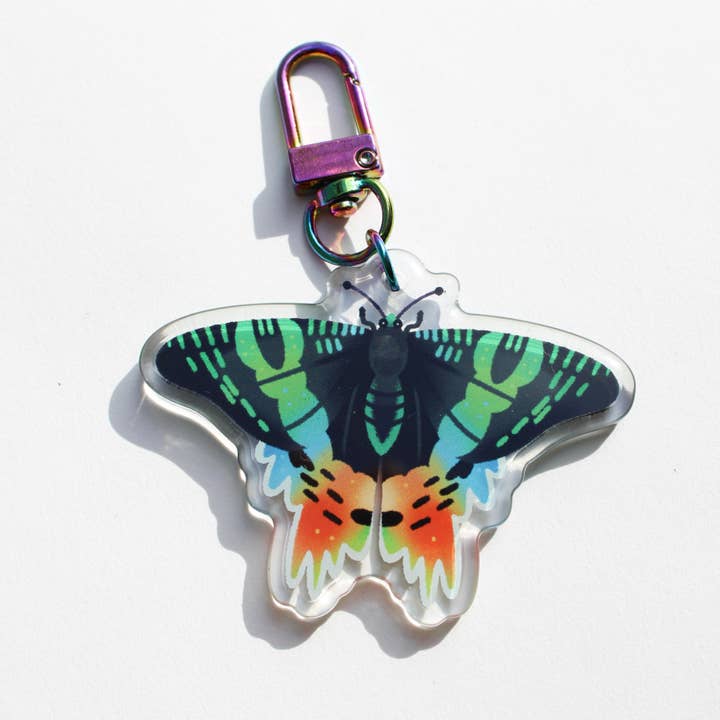 Pendentif Acrylique Papillon du Crépuscule pour la vente par Microbiome Arts