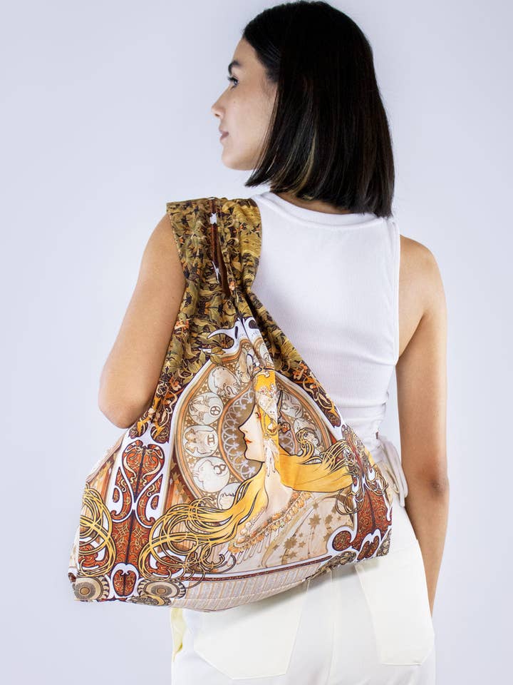 Mucha | Borsa riutilizzabile Zodiaque per la vendita all'ingrosso da parte di Kind Bag