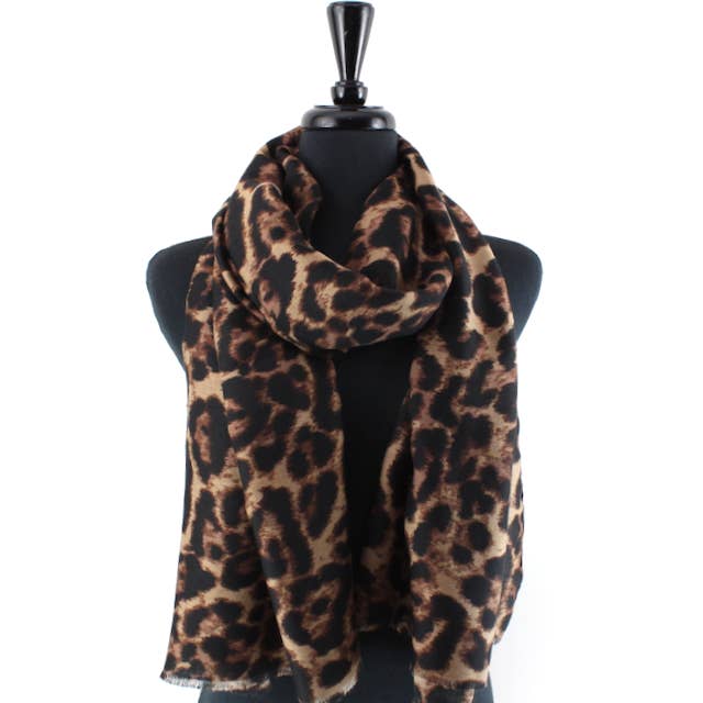 Pretty Persuasions - Wholesale Scarf - Women's - S25212 Animal Print Lightweight Scarf