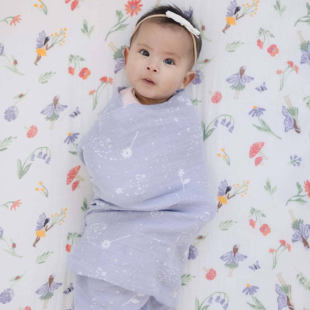 Bebe au Lait - Wholesale Swaddle Set - Baby - Woodland Fairy + Fairy Dust Oh-So-Soft Muslin Swaddle Set5