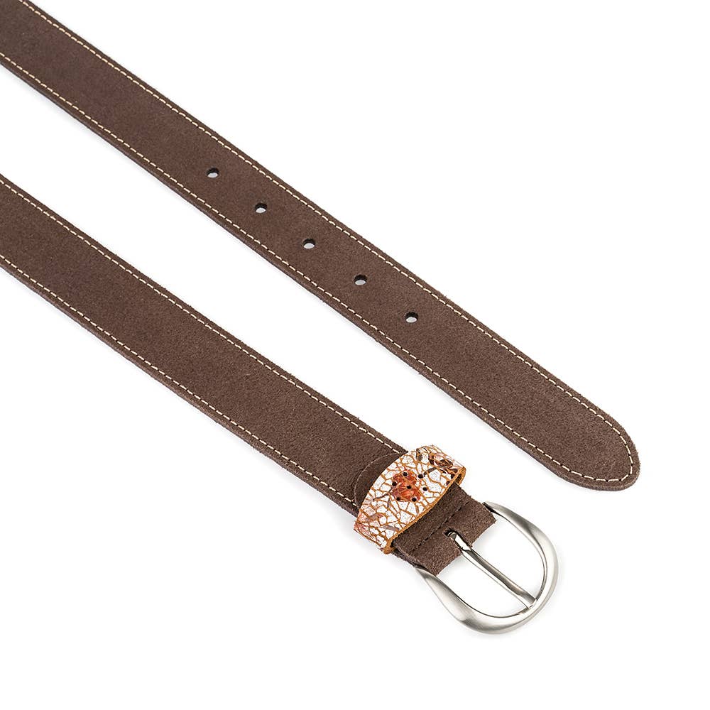 VALTICO - Wholesale Belt - Women's - Leather belt with floral tapestry.8