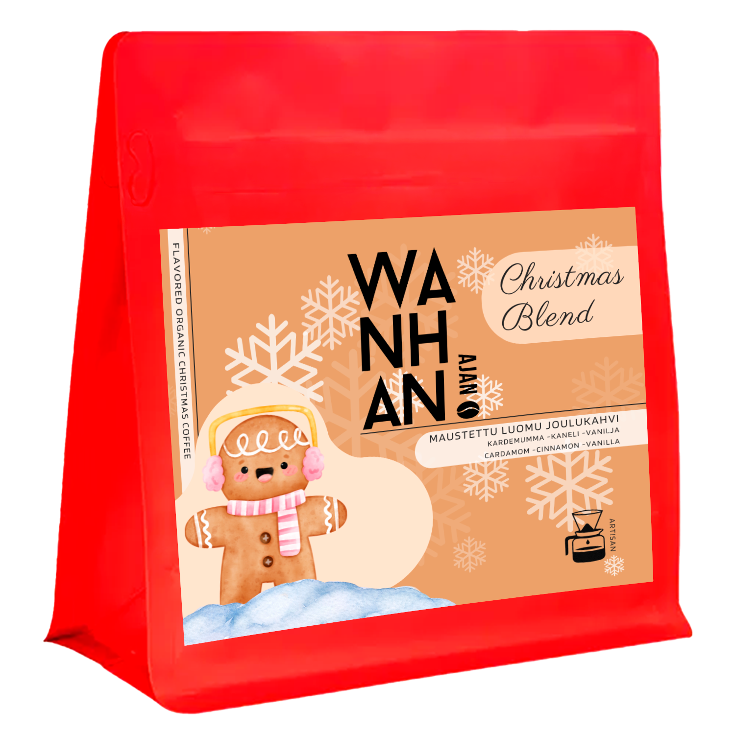 Ihana Luonto Pro - Wholesale Ground Coffee - WA Flavored Organic Cinnamon-Vanilla Christmas Ground Coffee0