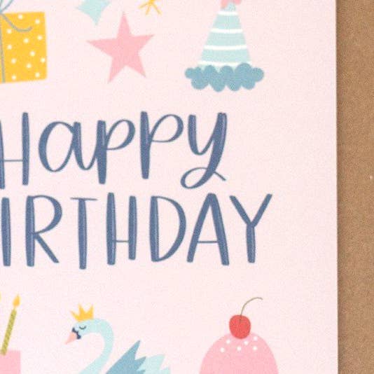 Pippi Post - Vendita all'ingrosso Biglietti di auguri - Biglietto di auguri di buon compleanno rosa