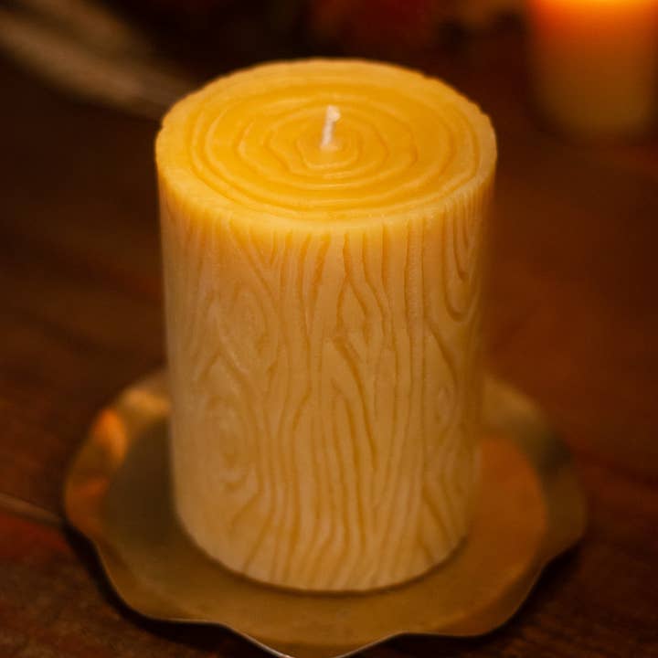 The Ramblin' Bee – vela pilar por atacado – Vela de pilar de cera de abelha0