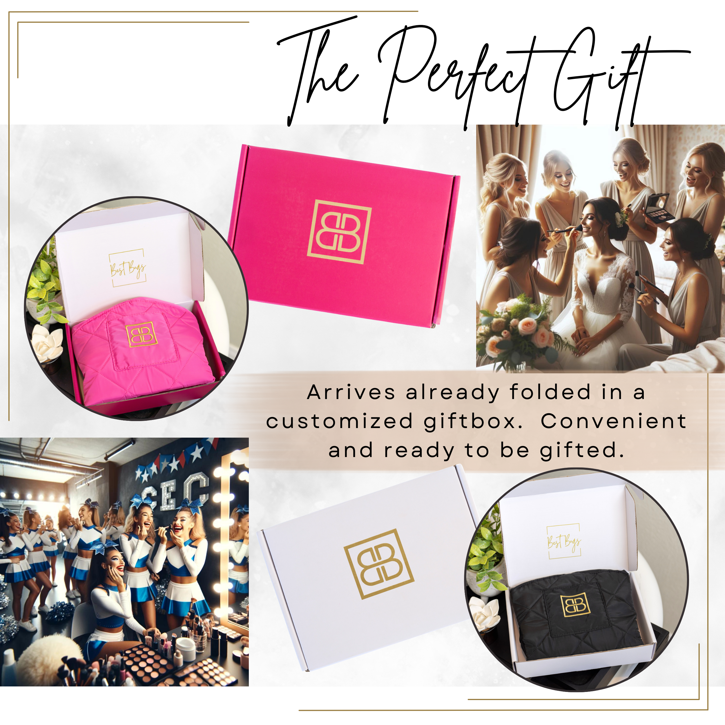 Best Bags - Venta al por mayor Bolsa para maquillaje - Bolsa de maquillaje acolchada con cordón plano, organizador de cosméticos 6