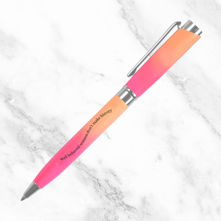 Le donne ben educate non fanno la storia Penna rosa e arancione per la vendita all'ingrosso da parte di Flamingo Candles