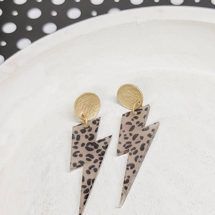 Leopard Lightening Bult Örhängen för wholesale av Krafts By Kassy