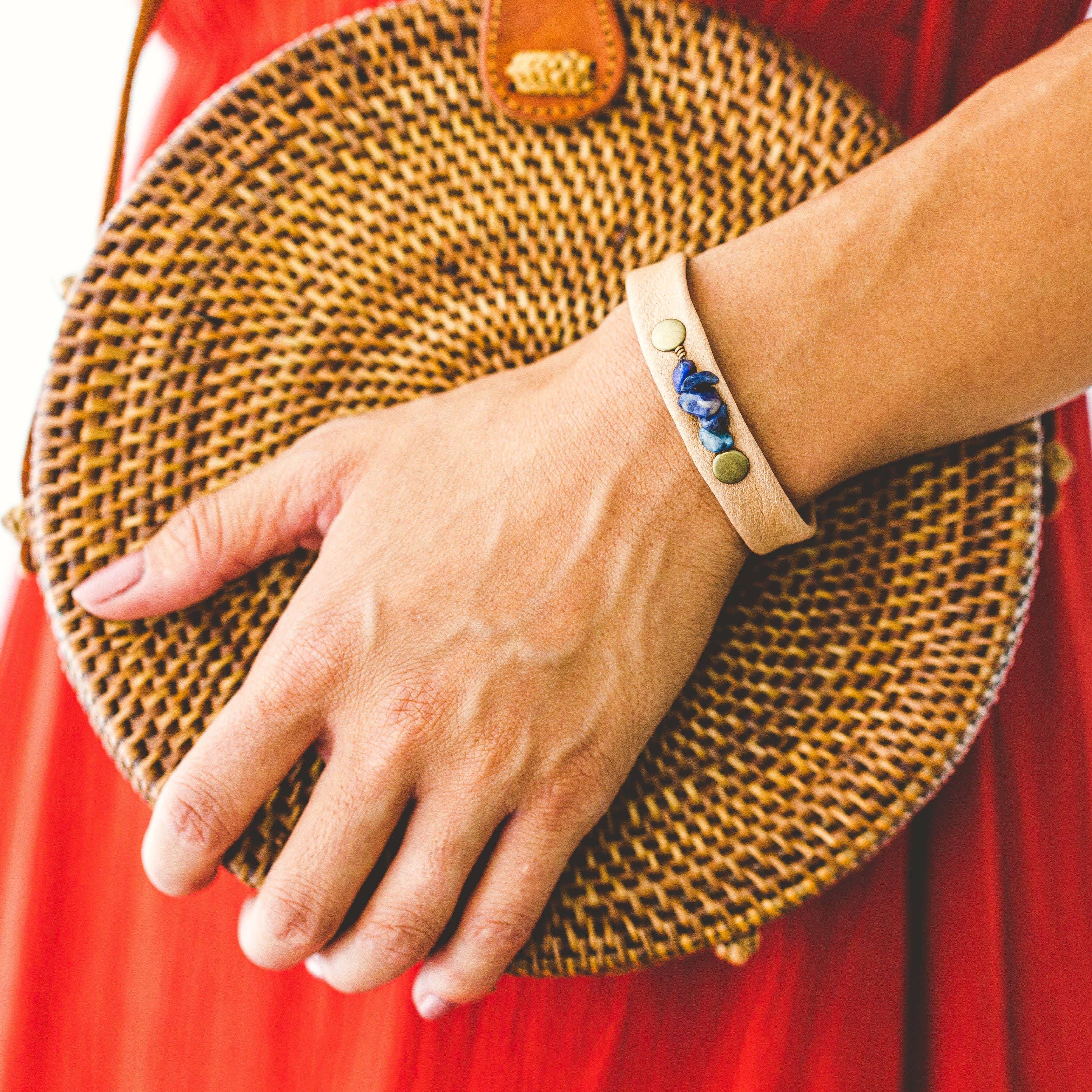 Giving Bracelets - Wholesale Beaded Bracelet - Pebble Bracelet - Antique Brass7