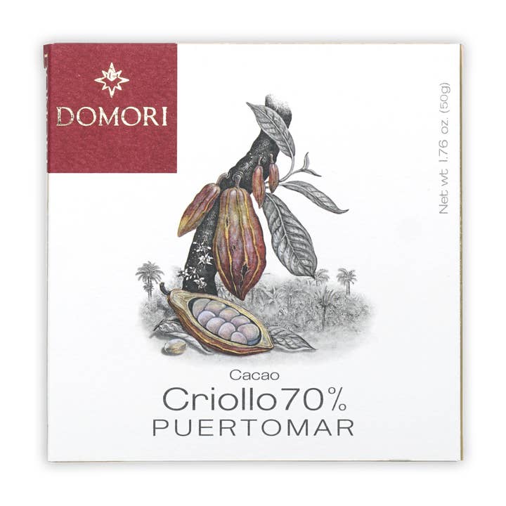 Domori Puertomar Criollo 70% (Limited Edition) for wholesale by Bar & Cocoa Chocolate