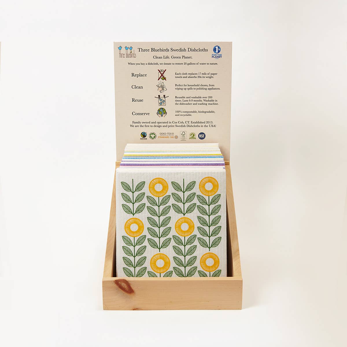 Three Bluebirds Swedish Dishcloths - Wholesale Dishcloth - Whales Swedish Dishcloth2