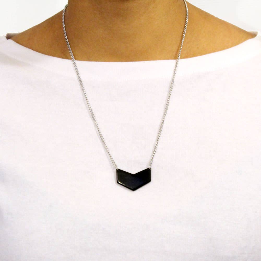 Muichic Natural Jewelry - Wholesale Pendant/Charm Necklace - Chevron Pendant Handmade Fairtrade Lightweight2