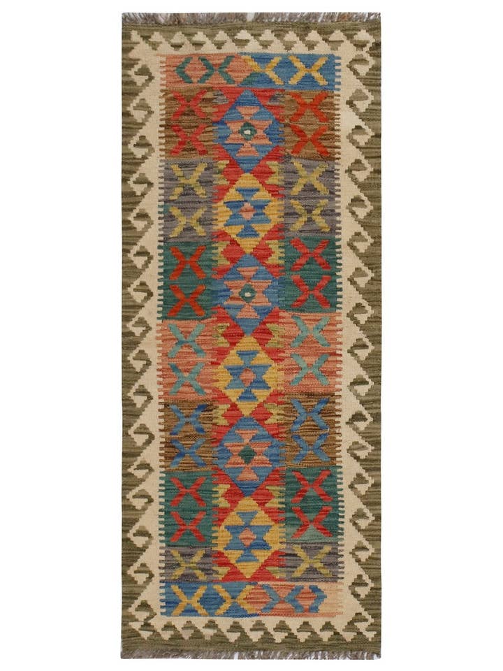 Vegetable Kilim 2' x 5'" for wholesale by ALRUG