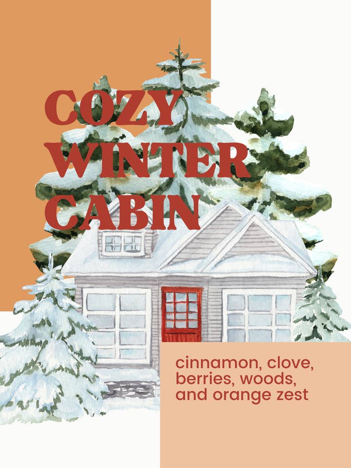 Cozy Winter Cabin Soy Wax Candle & Wax Melts for wholesale by Chrissy&Co