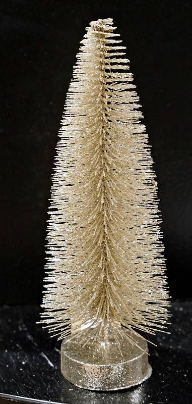 Impressive Enterprises, Inc. - Wholesale Christmas Decoration - M10383CH- 11in Glittered Bottle Brush Pine Tree