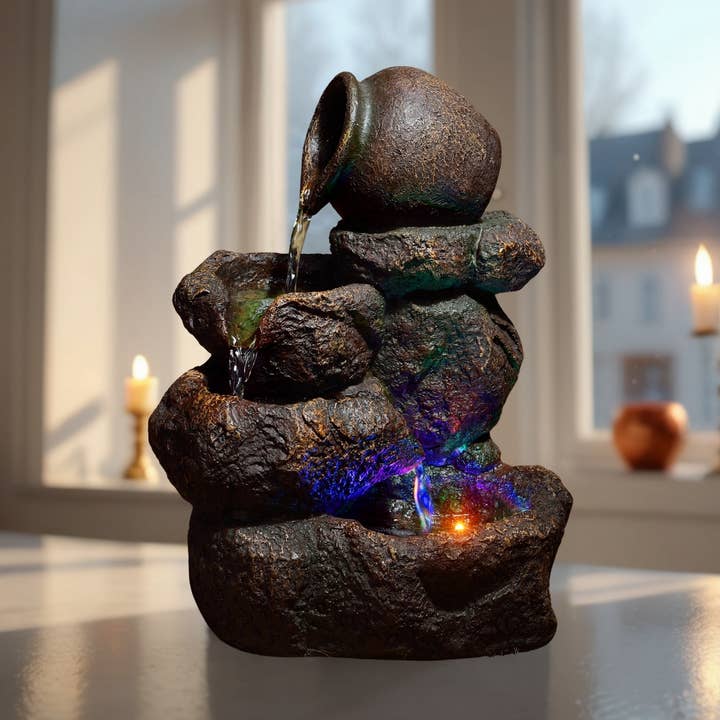 Nivello Indoor Fountain with Cascading Flow for wholesale by Zen'Arôme