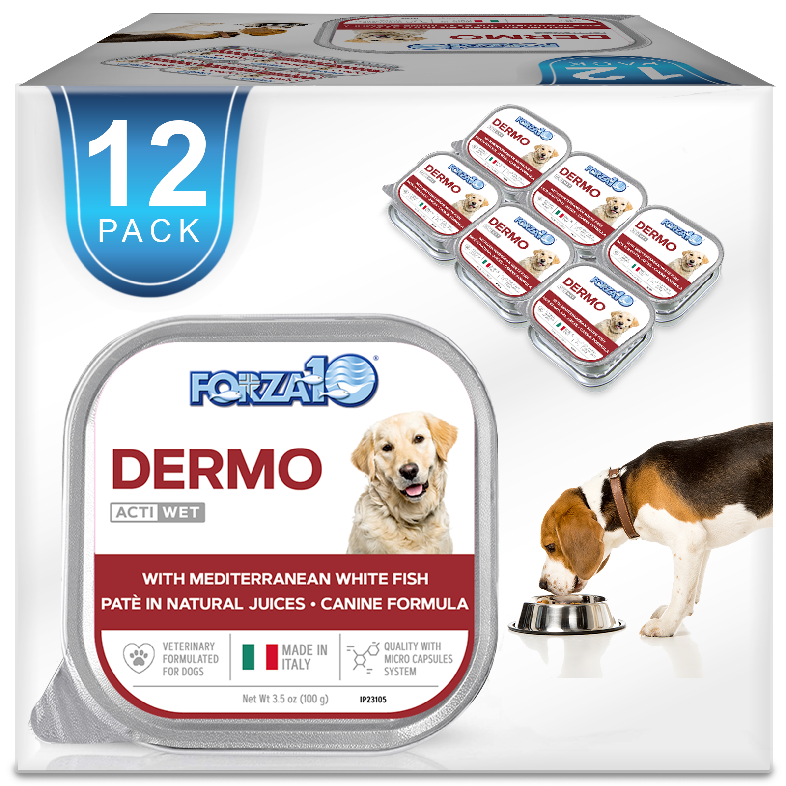 Forza10 Pet Food – comida - Cão por atacado – Forza10 ActiWet Dermo Receita de peixe islandês Alimentos para cães enlatados7