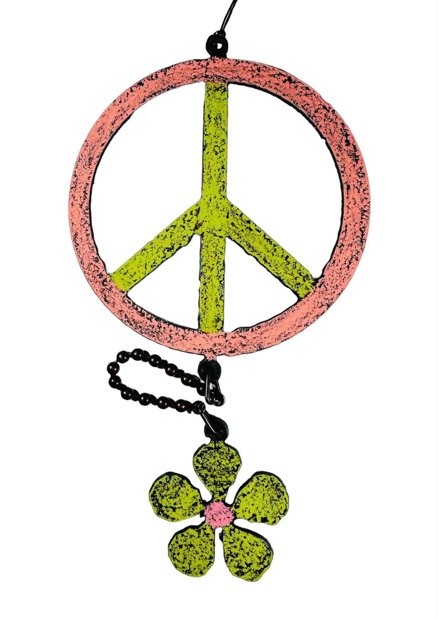 Whimsies - Vendita all'ingrosso Decorazione mobile - Segno della pace mobile, ornamento floreale mobile da giardino hippie eco10