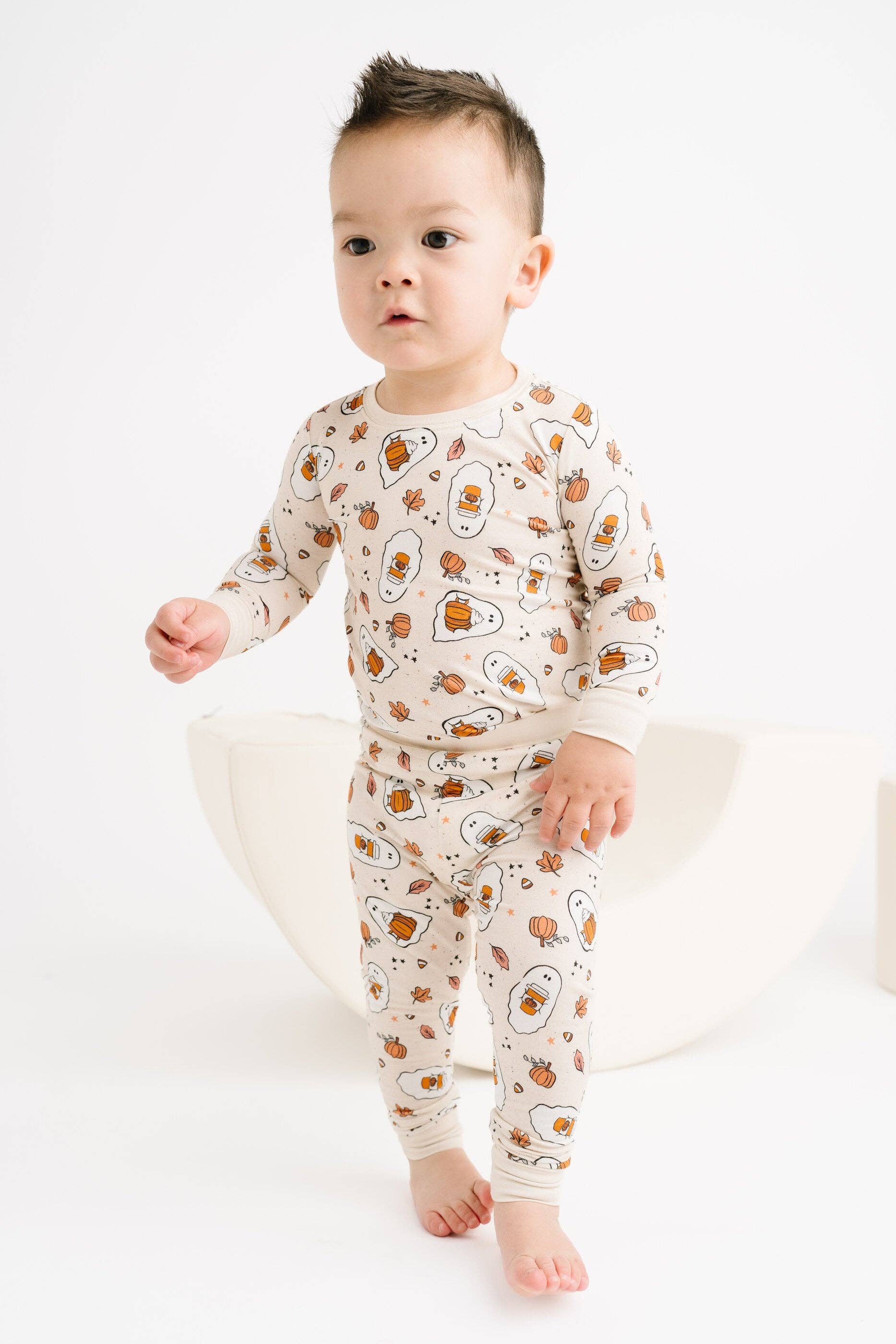 Little One Shop - Wholesale Top & Pant Set - Kids - Pumpkin Spice Bamboo Set9