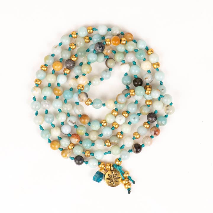 MeraKalpa Malas – wholesale Beaded bracelet – Truth + Expression Amazonite Mala Bracelet Kit