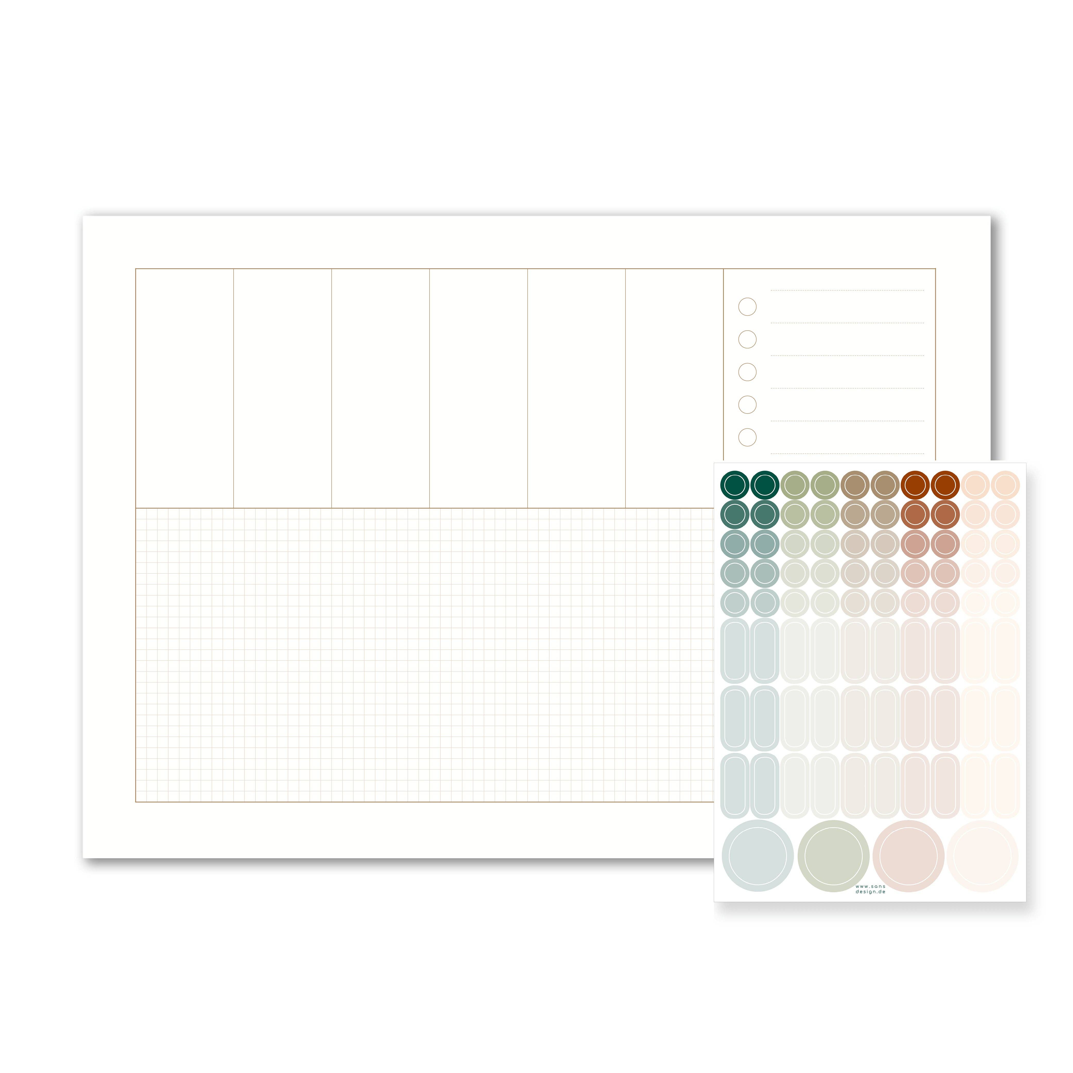 SANS.design - Wholesale Planner - Desk pad - Block A30