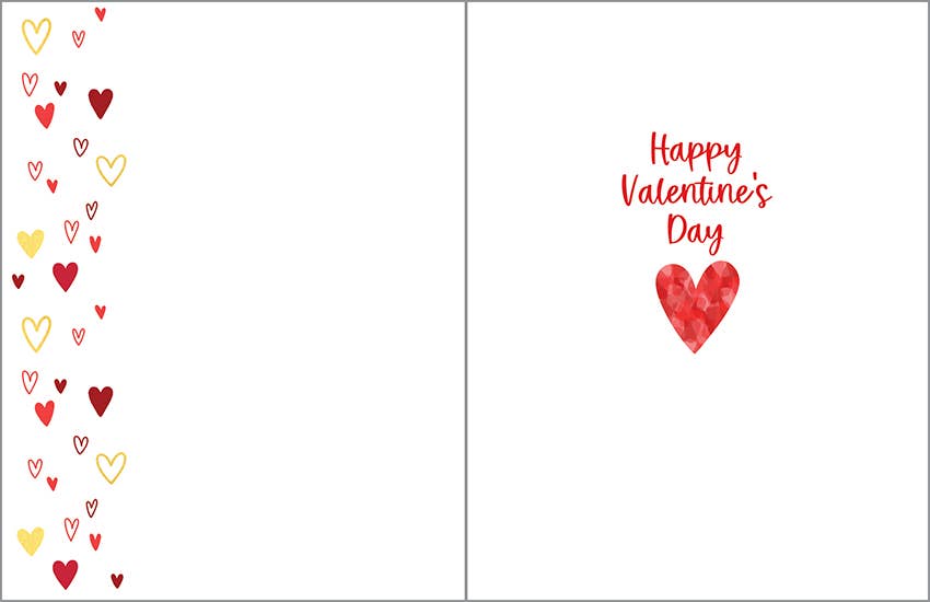 GINA B DESIGNS – Cartão de Dia dos Namorados por atacado – Cartão de Saudação de São Valentim - Corações de Amor1