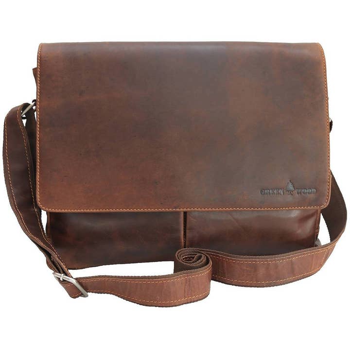Greenwood Leather - Wholesale Laptop Bag - Men's - Leather Shoulder Laptop Bag Gent - GW117
