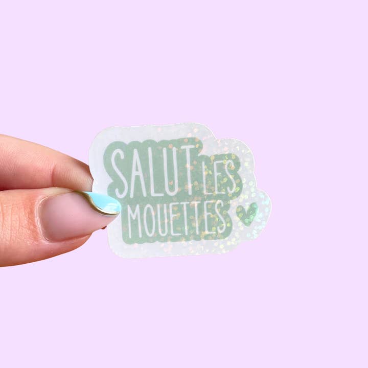 Sticker - salut les mouettes pour la vente par Atelier Naholi