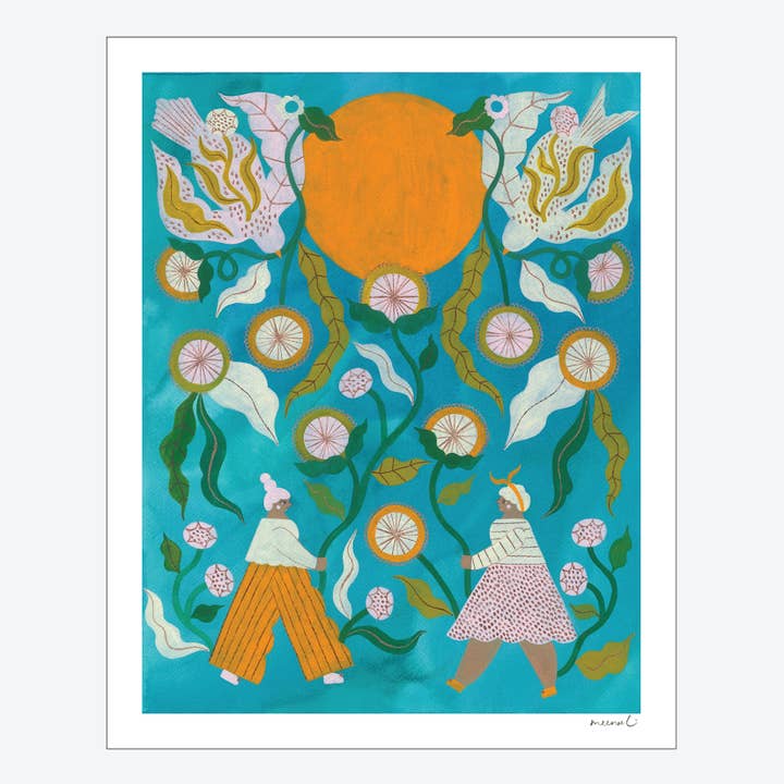 Turn Your Face to the Sun Art Print for wholesale by Meenal Patel Studio