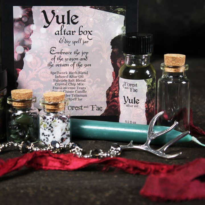 of Forest and Fae - Wholesale Meditation Supplies - Yule Altar Box & DIY Spell Jar, Winter Solstice, Witchcraft