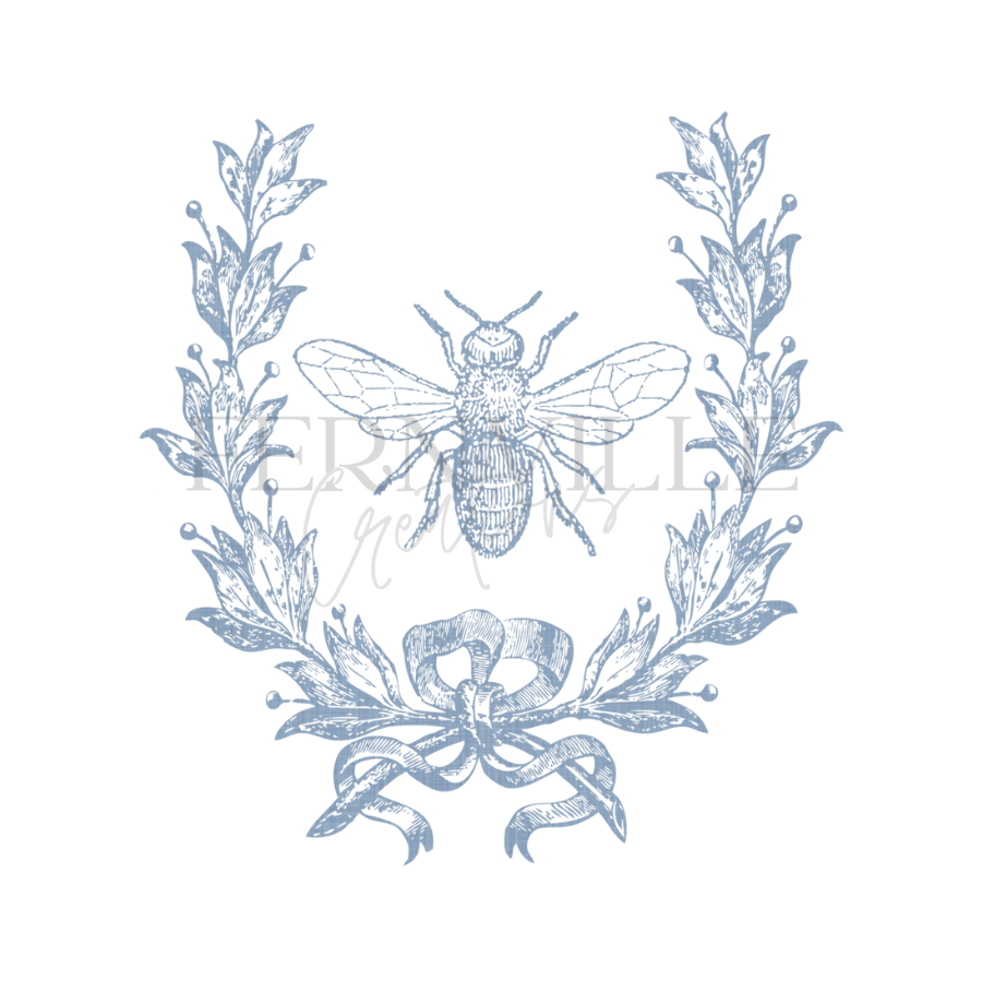 Fernville Creations - Vente Serviettes de bain - Serviette de bain de luxe Blue Bee et décoration de salle de bain élégante2
