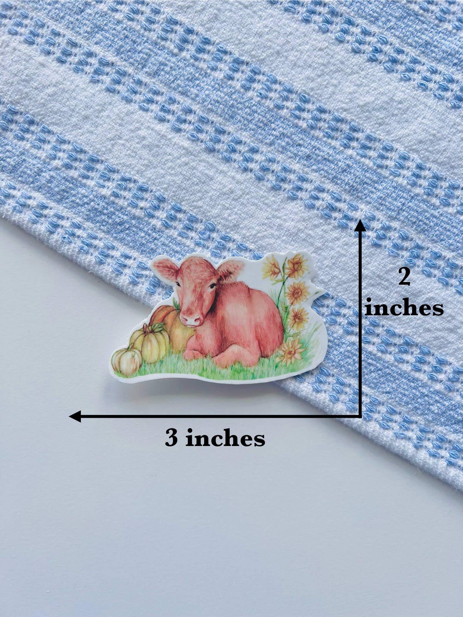 Emilia Rose Artwork LLC - Wholesale Sticker - Cow Sticker1