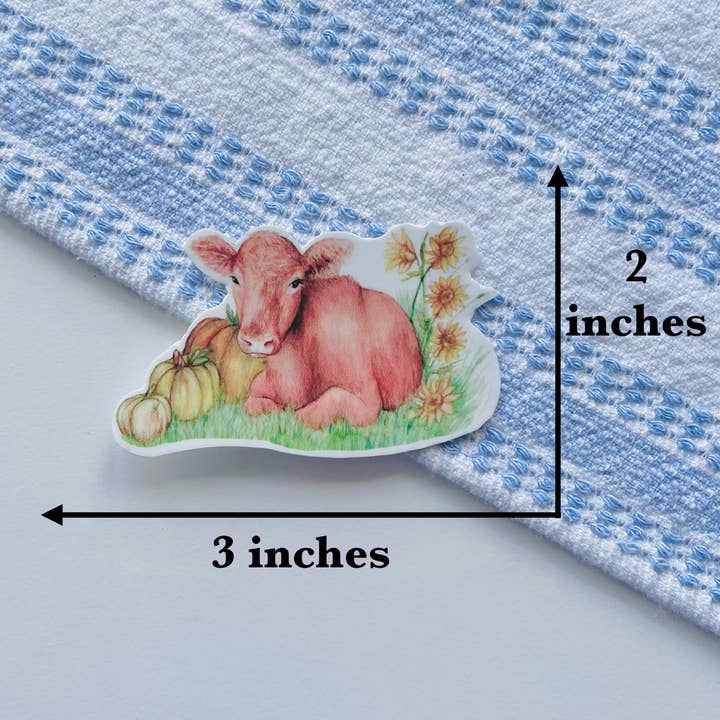 Emilia Rose Artwork LLC - Wholesale Sticker - Cow Sticker1