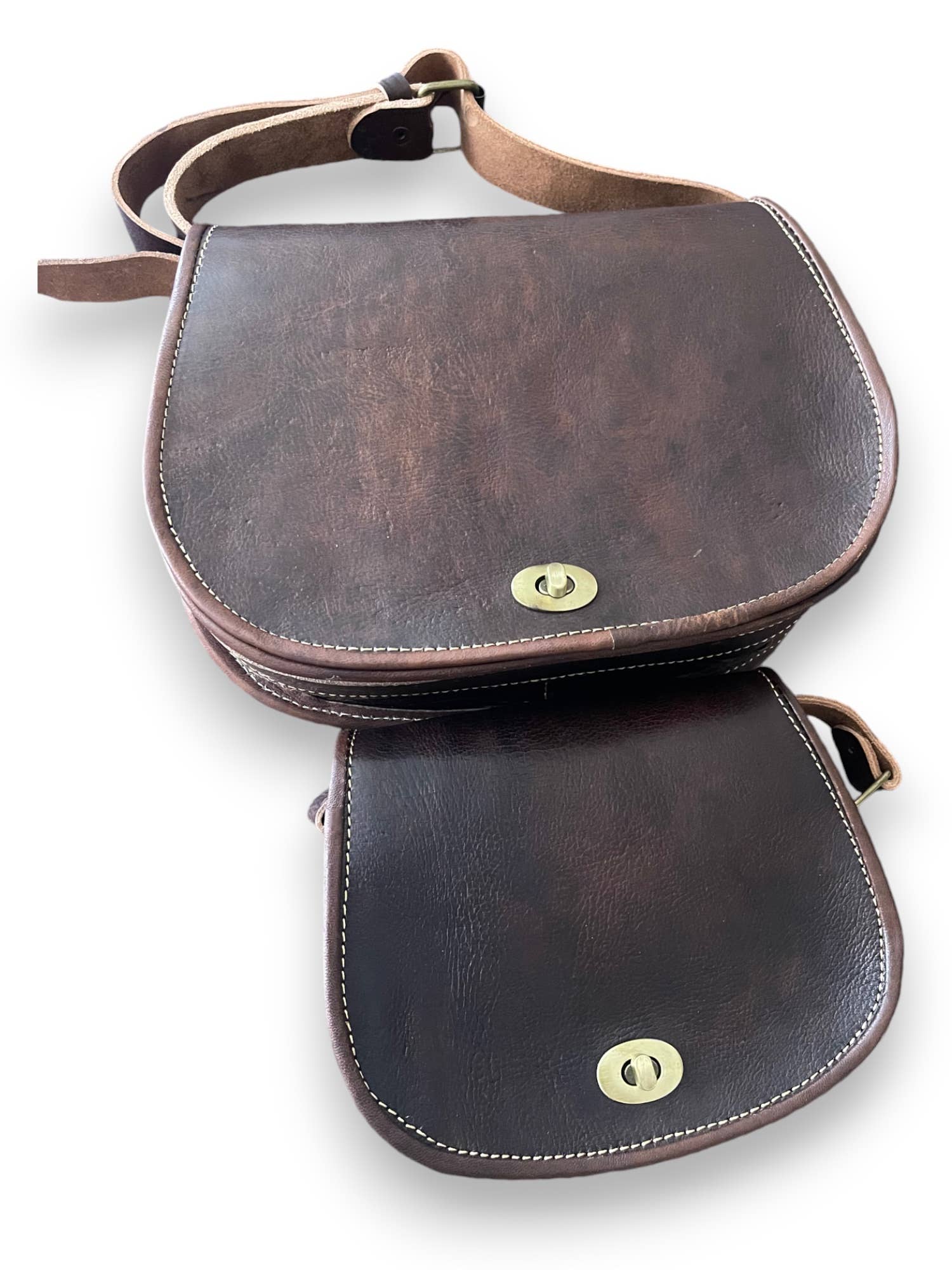 HandHappiness - Wholesale Crossbody Bag - Women's - Handmade Genuine Leather Saddle Bag For Women.8