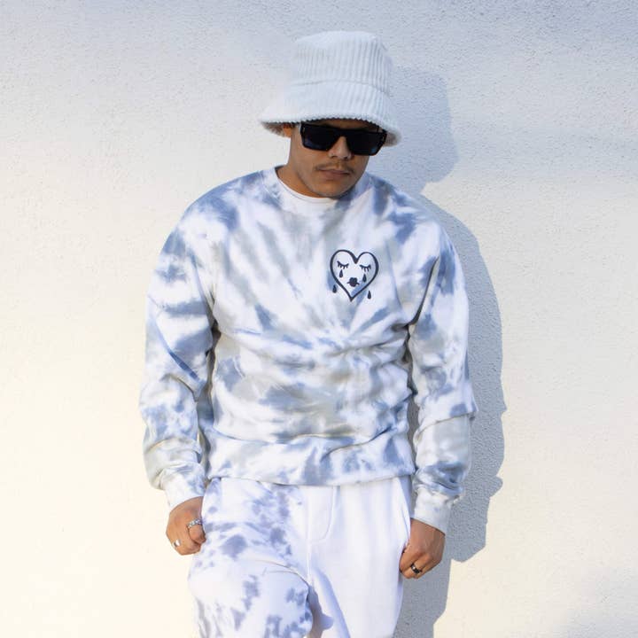 Sad Boys Sweatshirt | Sage Navy for wholesale by Sad Sad Club