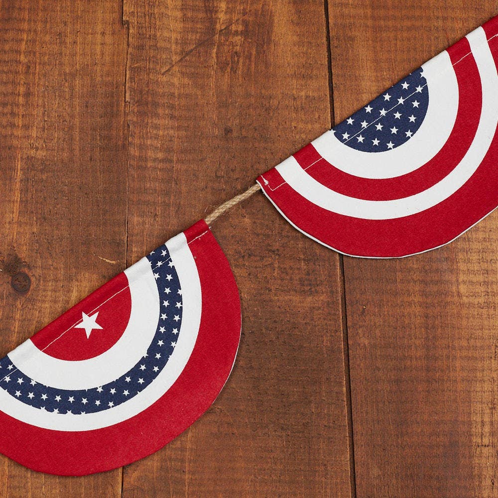 Factory Direct Craft - Wholesale Bunting/Garland -  American USA Flag Bunting Fabric and Jute Garland 2
