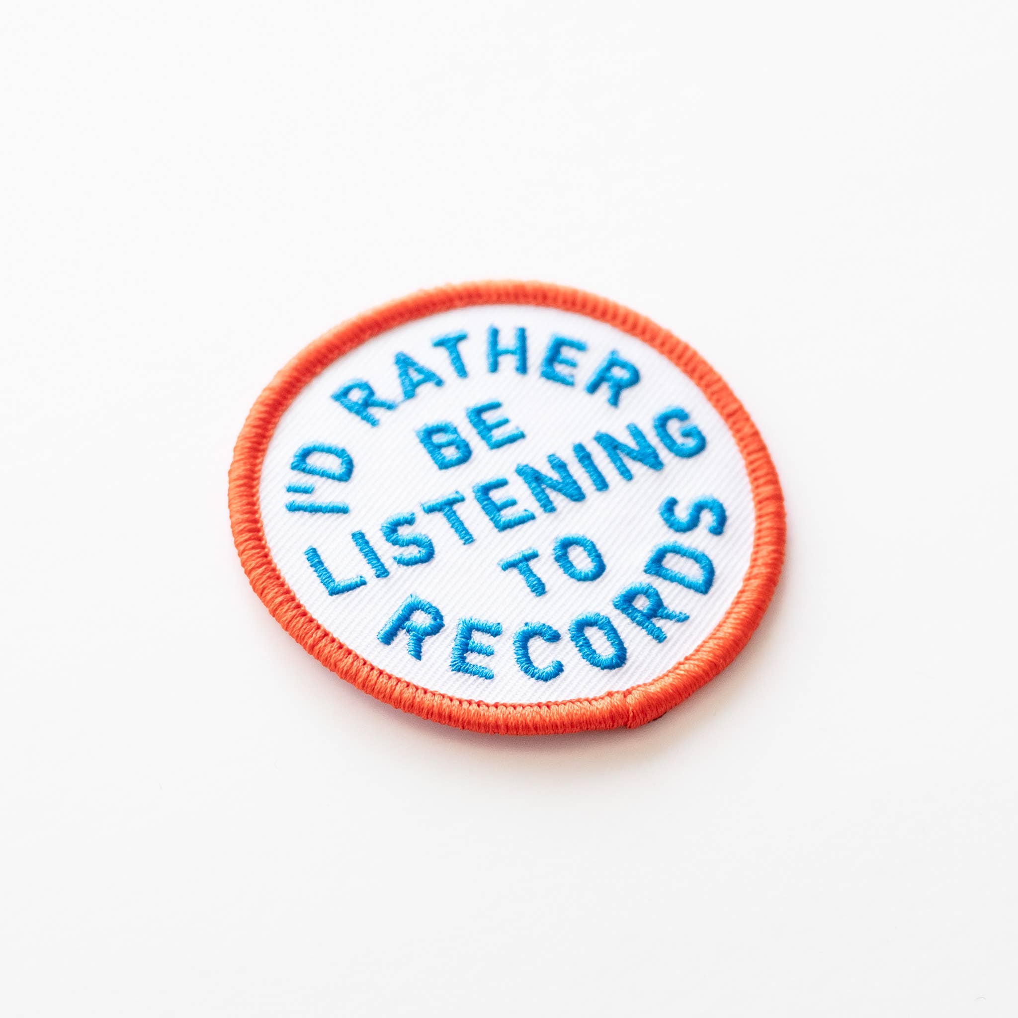 Union Made - Vente Écusson - Écusson thermocollant brodé I'd Rather Be Listening To Records3