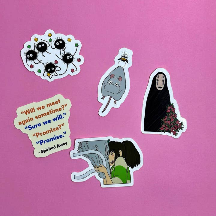 Juego de pegatinas Spirited Away Ghibli, pegatinas para cuaderno, la para venta al por mayor de Saguaro Creative Co.