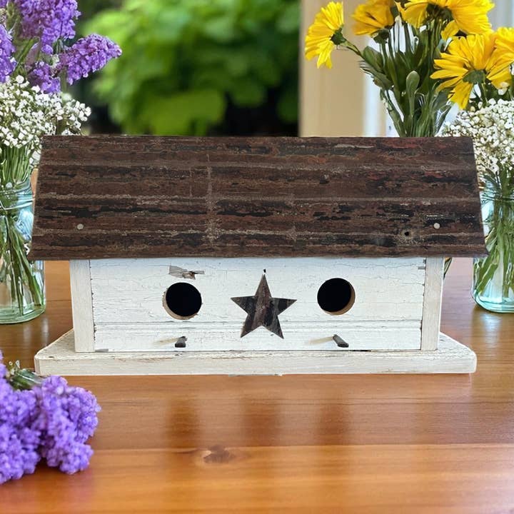 Meadowlark Lane Birds - Wholesale Bird House - Primitive Wren Handmade Wooden Rustic Birdhouse2