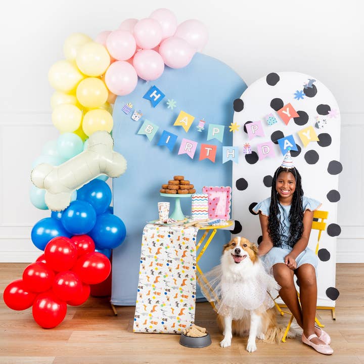 My Mind’s Eye - Wholesale Disposable Table Cover/Runner - PET1120 - Dog Party Table Runner