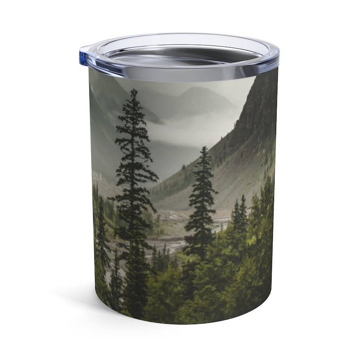 Caneca de viagem isolada Mountain Valley Perfect Coffee Tumbler, 10oz por atacado de lostkatphoto